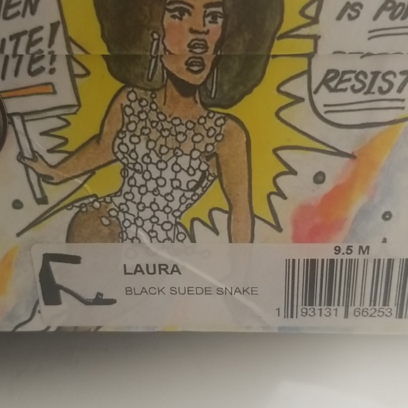 BNIB JEFFREY CAMPBELL Laura Sandals in Black Snake - Picture 1 of 3